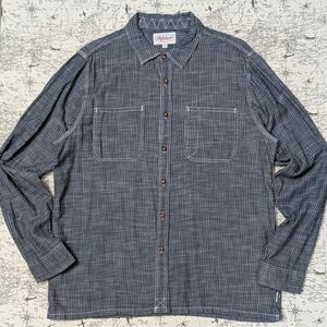 Y2K Billabong Blue & White Pinstripe Cotton Button Down Shirt Size XL